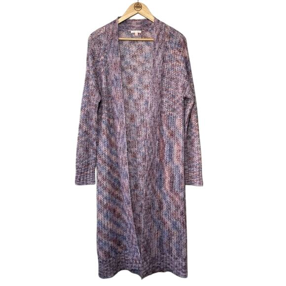Lisa Todd Sweaters - Lisa Todd Mohair Duster Sweater Dream Wool Blend Knit Long Open Purple Sz Small
